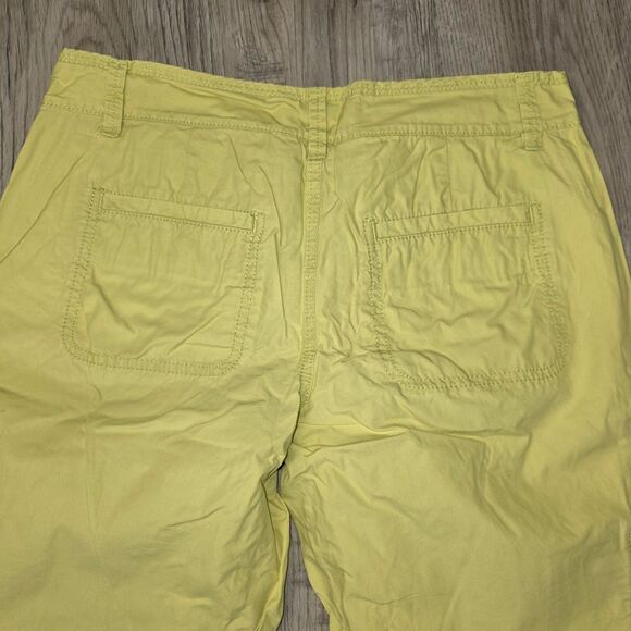 LOFT Marisa Cargo Capri Pants in Summer Yellow/Chartreuse Size 0 - Picture 8 of 8